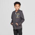 Boys' The Lego Movie 2 Batman Long Sleeve Zip-up Hoodie - Charcoal Heather