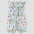 Baby Girls' Floral One Piece Romper - Just One You Made By Carter's Blue