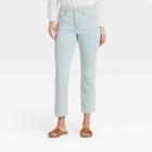 Women's High-rise Slim Straight Fit Cropped Jeans - Universal Thread Vintage Denim Wash 18 Long, Vintage Blue Blue