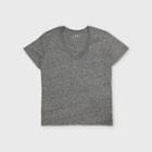 Women's Plus Size Short Sleeve V-neck T-shirt - Universal Thread Gray 1x, Women's,