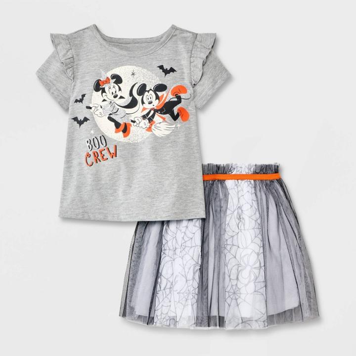 Disney Toddler Girls' Minnie Mouse Tutu Top And Bottom