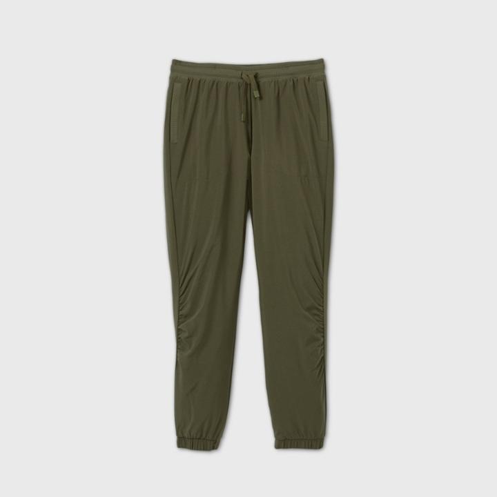 Girls' Lined Winter Woven Pants - All In Motion Olive Green