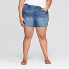 Women's Plus Size Mid-rise Jean Shorts - Universal Thread Medium Wash