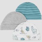 Baby Boys' 3pk Caps - Just One You Made By Carter's Blue