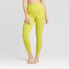 Women's High-waisted Ribbed 7/8 Seamless Leggings - Joylab Lime Xs, Women's, Green