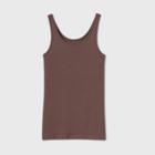 Women's Slim Fit Any Day Rib Tank Top - A New Day Brown