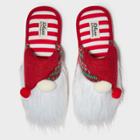 Men's Dluxe By Dearfoams Gnome Ugly Holiday Slippers - Red M(9-10), Adult Unisex, Size: Medium(9-10), White Red