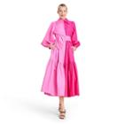 Long Sleeve Two-tone Shirtdress - Christopher John Rogers For Target Pink