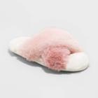 Girls' Brooklyn Crossband Fur Slippers - Cat & Jack Blush
