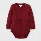 Baby Girls' Bobble Sweater Romper - Cat & Jack Maroon