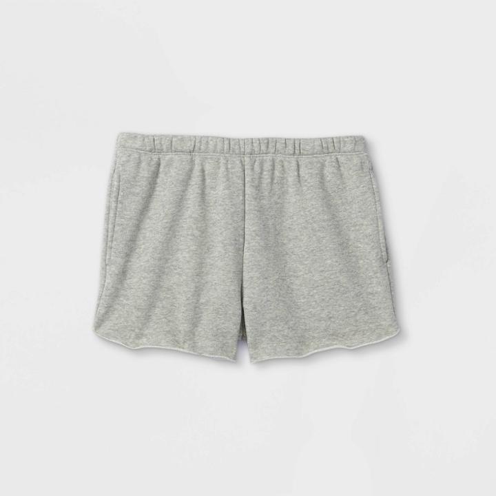 Girls' Fleece Dolphin Shorts - Art Class Gray