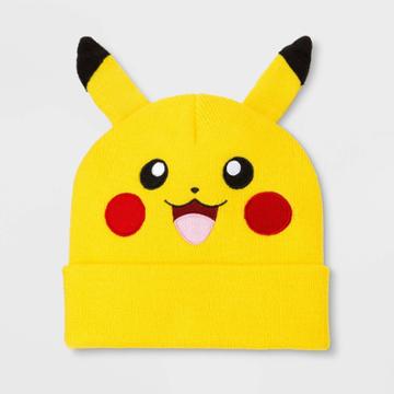 Pokemon Boys' Pikachu Beanie - Yellow