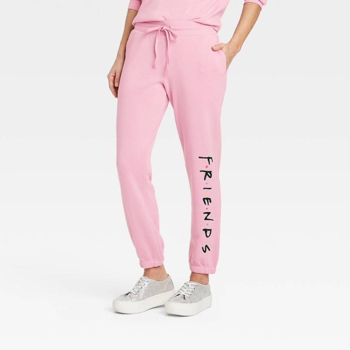 Women's Friends Logo Graphic Jogger Pants - Pink