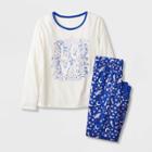 Girls' 2pc Long Sleeve Pajama Set - Cat & Jack Cream