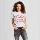 Awake Women's New York I'd Rather Be Eating A Slice T-shirt Gray
