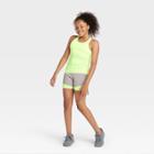 Girls' Racerback Tank Top - All In Motion Lime Yellow Xs, Girl's, Green Yellow