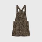 Girls' Leopard Print Dress - Art Class Brown