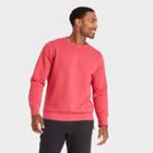Men's Cotton Fleece Crewneck Sweatshirt - All In Motion Pink