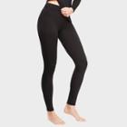 Warm Essentials By Cuddl Duds Women's Smooth Stretch Thermal Leggings - Black