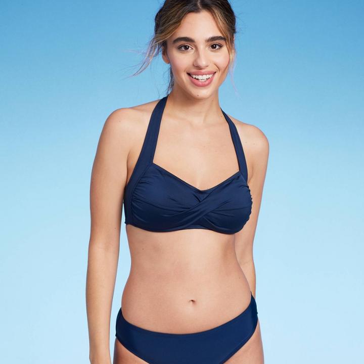 Women's Twist Halter Bikini Top - Kona Sol Navy Blue