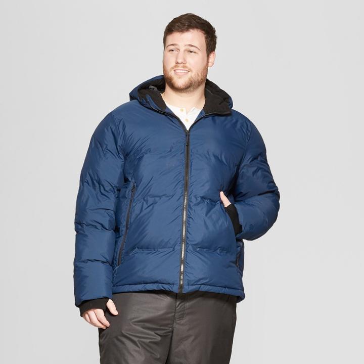 Men's Big & Tall Puffer Jacket - C9 Champion Midnight Vista Blue Xxxl