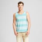 Men's Striped Standard Fit Novelty Tank Top - Goodfellow & Co High Tide