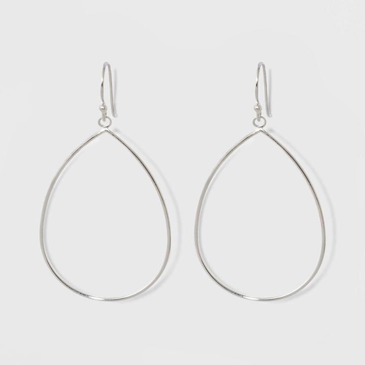 Silver Plated Teardrop Drop Fine Jewelry Earrings - A New Day