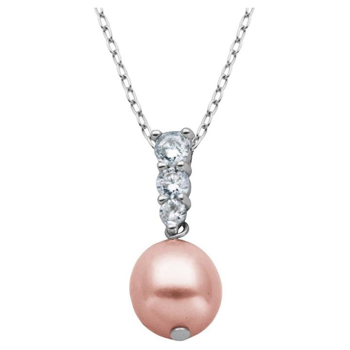 Prime Art & Jewel Sterling Silver Genuine Freshwater Cultured Pearl Pendant Necklace With 18 Chain, Girl's