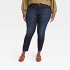 Women's Plus Size Mid-rise Skinny Jeans - Universal Thread Medium Denim Wash 14w, Medium Blue Blue