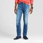 Men's Slim Straight Fit Jeans With Patches - Goodfellow & Co Vintage Dark Wash