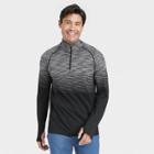 Men's Seamless 1/4 Zip Athletic Top - All In Motion Black