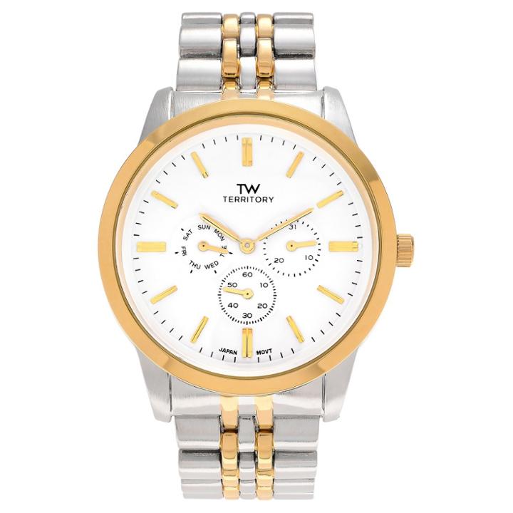 Men's Territory Chronograph Link Bracelet Watch - Gold/silver,
