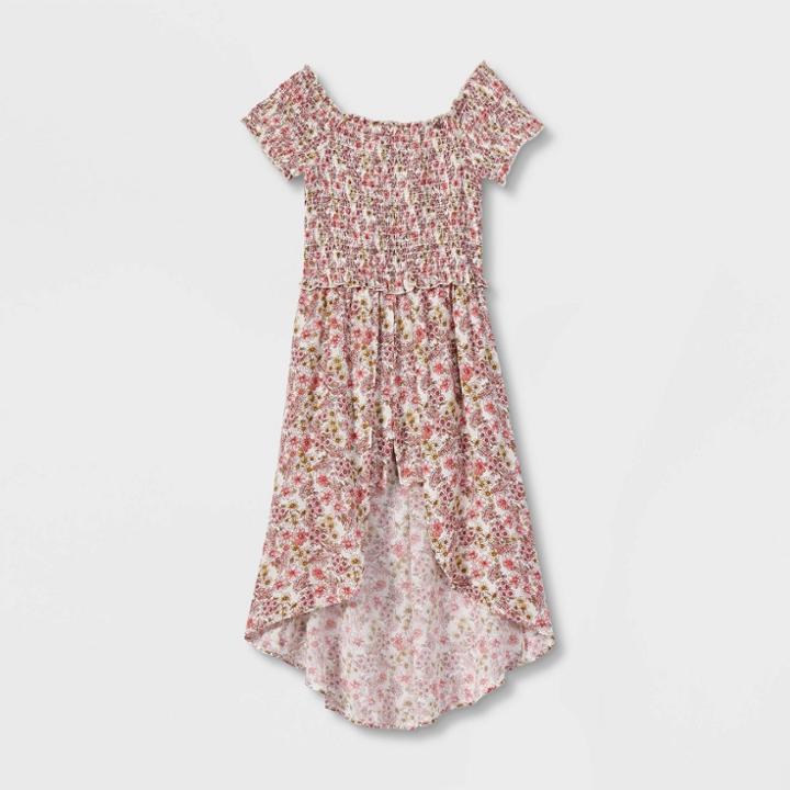 Girls' Smocked Walk-through - Art Class Cream Floral
