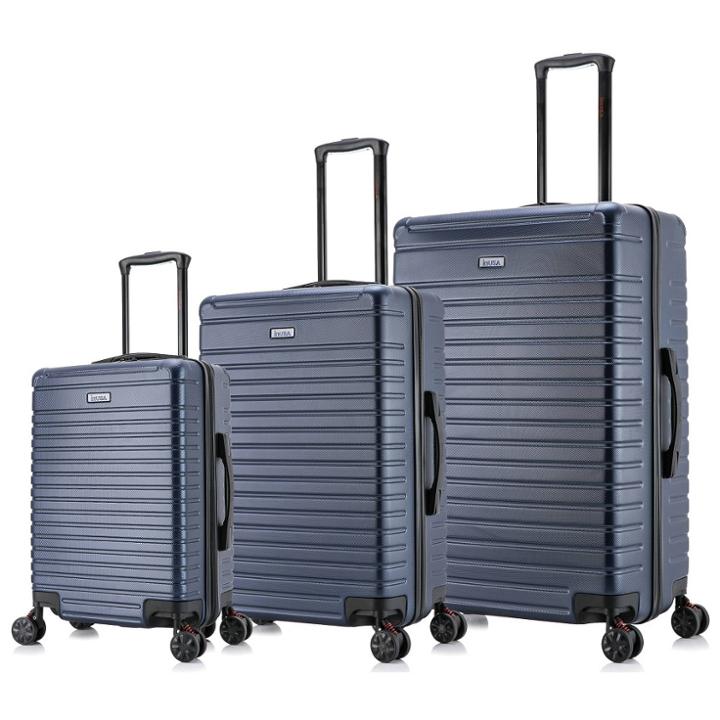 Inusa Deep Lightweight 3pc Hardside Checked Spinner Luggage