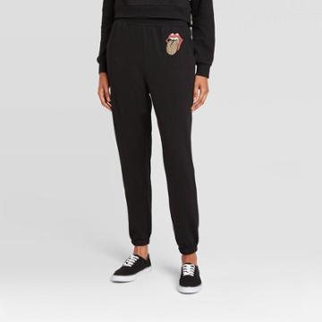 The Rolling Stones Women's Rolling Stones Graphic Jogger Pants - Black
