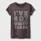Girls' Graphic Tech T-shirt I've Got What It Takes - C9 Champion Railroad Gray Heather