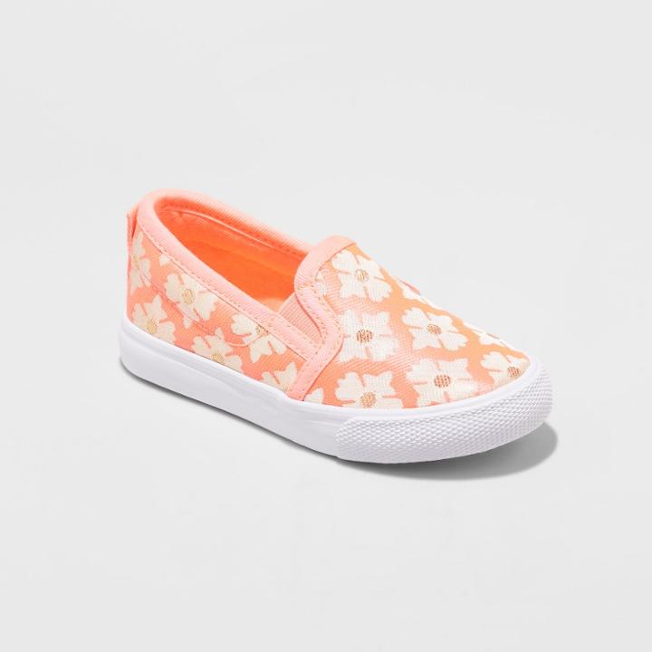 Toddler Girls' Jane Double Gore Sneakers - Cat & Jack Coral (pink)