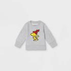 Baby Peanuts Family Holiday Graphic Sweatshirt - Light Gray Wash Newborn