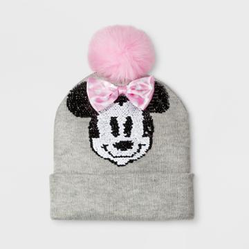 Girls' Minnie Mouse Beanie - Gray