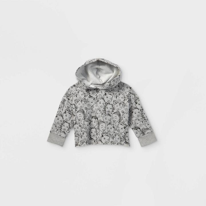 Well Worn Black History Month Infant Faces Hooded Sweatshirt - Gray