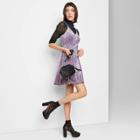 Women's Sleeveless V-neck Velvet Skater Mini Dress - Wild Fable Violet Xs, Women's, Purple