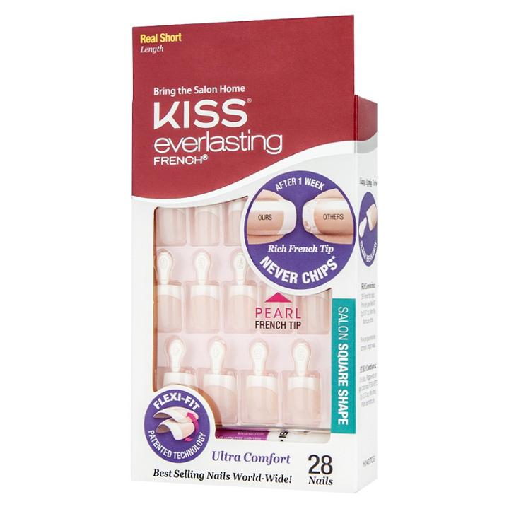 Kiss Everlasting French Nails-string Of Pearls