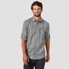 Wrangler Men's Plaid Button-down Shirt - Quarry Gray