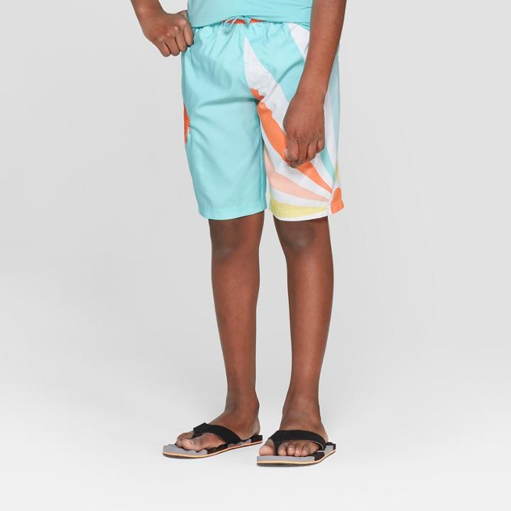 Boys' Sunshine Swim Trunks - Cat & Jack Green/blue/navy