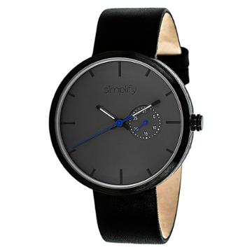 Target Simplify The 3900 Men's Leather Strap Watch - Black