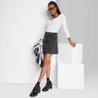 Women's Long Sleeve Scoop Neck Ribbed T-shirt - Wild Fable White