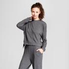 Women's Sweatshirt With Lace-up Sides - K By Kersh Dark Gray