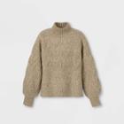 Women's Mock Turtleneck Pullover Sweater - Prologue Brown