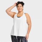 Women's Plus Size Skinny Racerback Tank Top - All In Motion True White