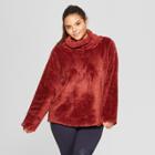 Women's Plus Size Sherpa Pullover Title - Joylab Red Oak